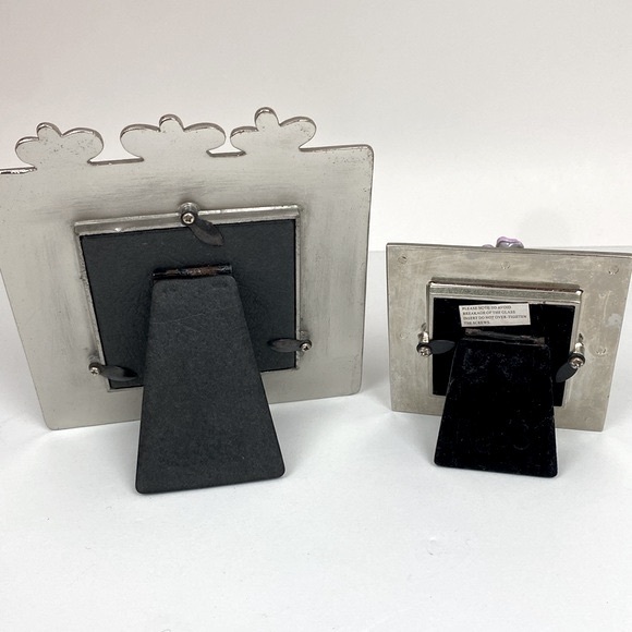 Set of 2 metal flower and hearts metal picture frames - Picture 5 of 16